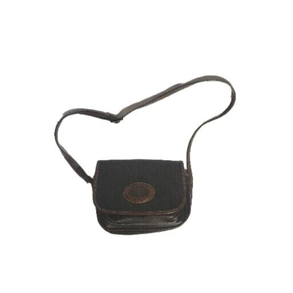 Express RTD shoulder vintage leather handbag two tone black/brown